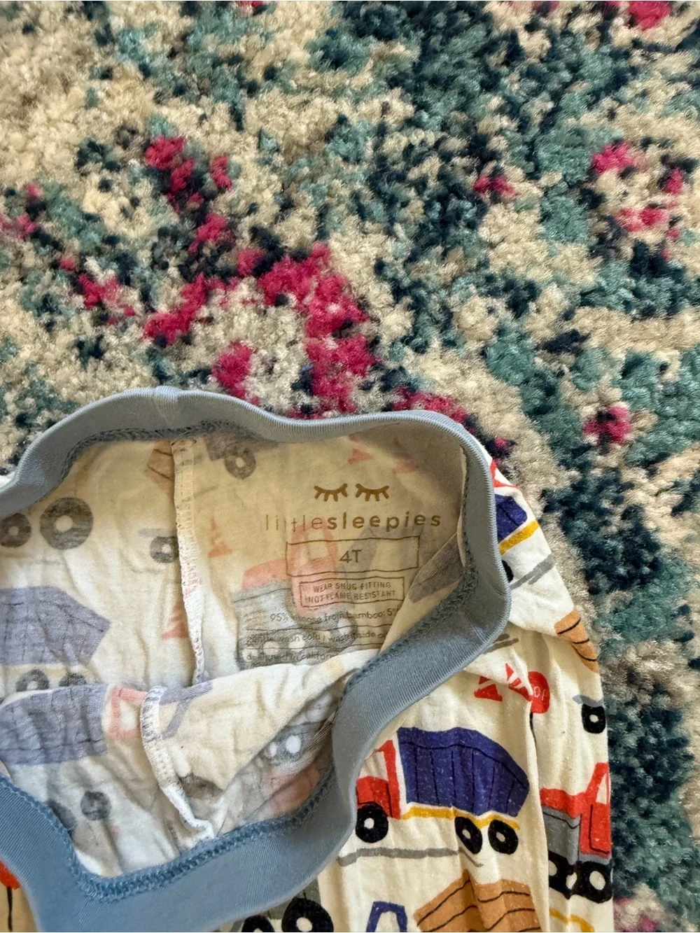 Little Sleepies Construction Truck Print Pajamas